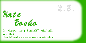 mate bosko business card